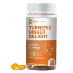 Turmeric and Ginger Gummies | 60 Vegan Pro Gummies | Natural Peach Flavour | Mouth-Watering Gummies