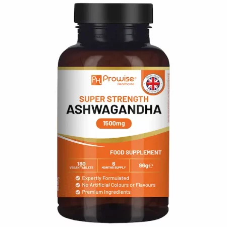 Ashwagandha 1500mg 180 Vegan Tablets | 6 Months’ Supply | Pure High Strength Ashwagandha Root Extract | Made in UK