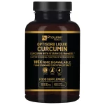 Optisorb Liquid Curcumin with Vitamin D - 60 Liqcaps | 185x Turmeric & Curcumin Bioavailability - Ultra Bioavailable