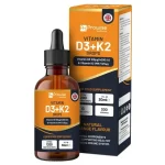 Vitamin D3 4000iu + K2 MK7 25µg I Orange Liquid Drops I High Strength 4000iu D3 + 25µg K2- 30ml Bottle