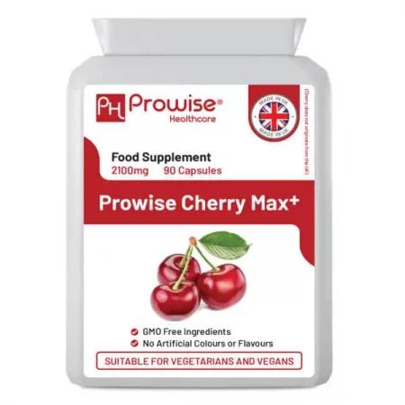 Cherry Max+ 2100mg Montmorency Cherry Added with Black Cherry I 90 Vegan Capsules